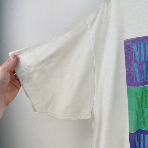 Nirvana Tshirt Mens 2XL White Cotton Graphic Print Pullover Tee Short Sleeve - Picture 3 of 5